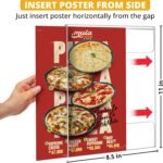 Easy Tag Acrylic Sign Holder 8.5 x 11 Wall Mount, Clear Sign Holders with Adhesive Strips, Wall Document Holder Plastic, Perfect Business & Store Sign Holders, No Drilling - Image 2