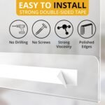 Easy Tag Acrylic Sign Holder 8.5 x 11 Wall Mount, Clear Sign Holders with Adhesive Strips, Wall Document Holder Plastic, Perfect Business & Store Sign Holders, No Drilling - Image 3