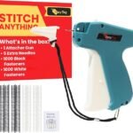 Easy Tag Stitching Gun for Clothes - Quick Sewing Gun for Clothing, Quilting & Hemming with Included Needle, 2,000 Black & White Fasteners, Stitchy, Fine Stitch for Fabric