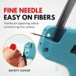 Easy Tag Stitching Gun for Clothes - Quick Sewing Gun for Clothing, Quilting & Hemming with Included Needle, 2,000 Black & White Fasteners, Stitchy, Fine Stitch for Fabric - Image 3