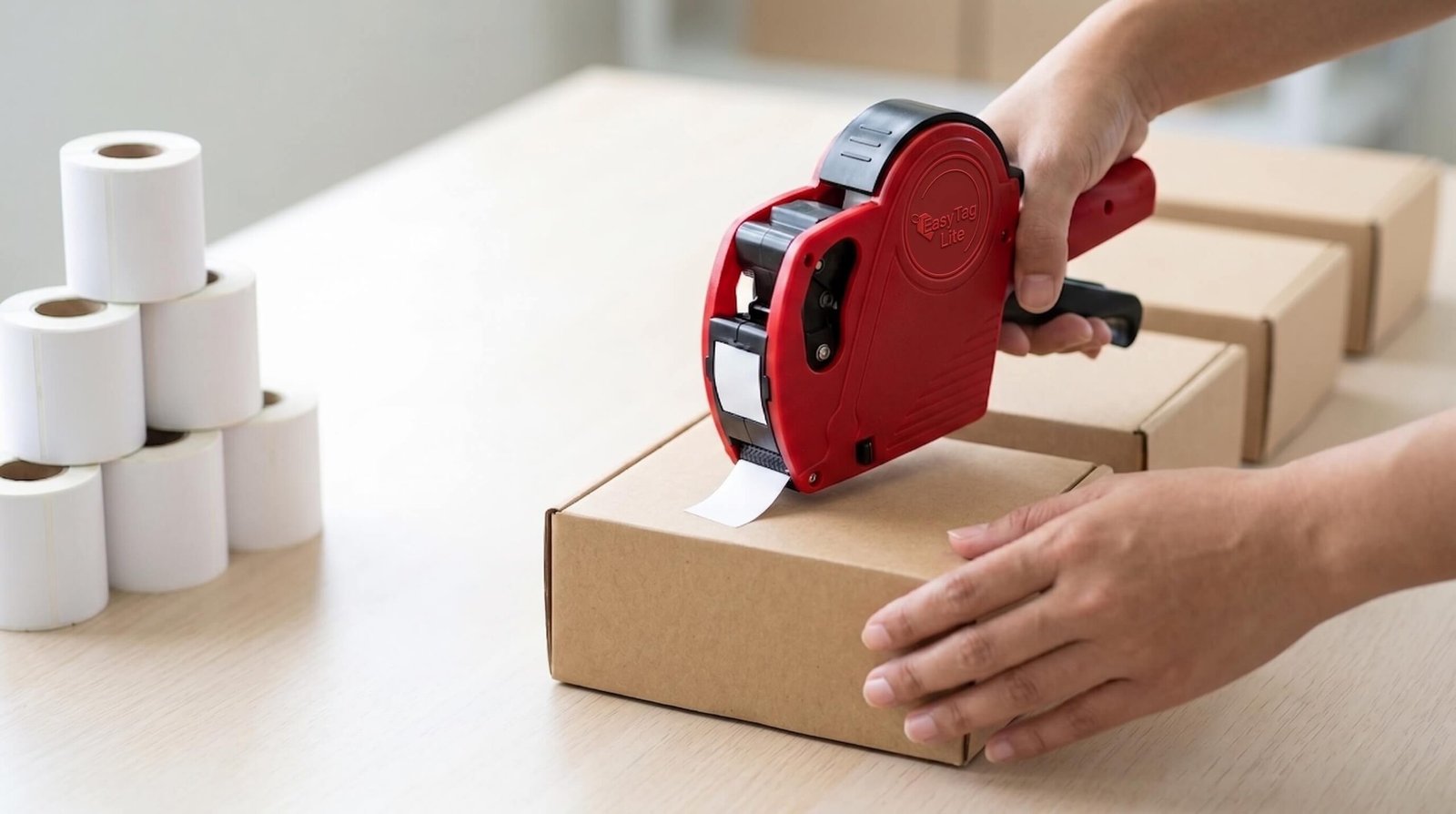 How to use a price gun to label boxed retail stock