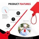 Easy Tag 100 PCS Plastic Tags for Labelling, Waterproof Tags for Outdoor Tagging, Zip Tie, Shipping, Storage Labels, Clothing, Moving Box for Organizing, Quality Writable Hang (Red) - Image 6